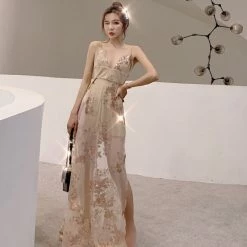 Unzzy Sequin Embroidered Dress KF30352 7 Unzzy Sequin Embroidered Dress KF30352