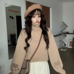 Unzzy Turtleneck Cute Sweater KF82229 HOT SALE