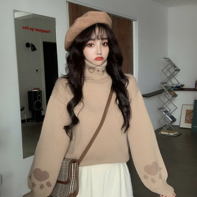 Unzzy Turtleneck Cute Sweater KF82229 HOT SALE 2 Unzzy Turtleneck Cute Sweater KF82229 HOT SALE