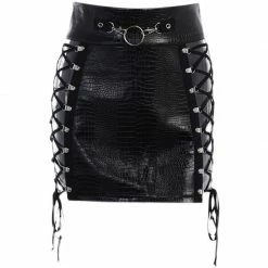 Unzzy Punk Strappy Skirt Kf60011 HOT SALE