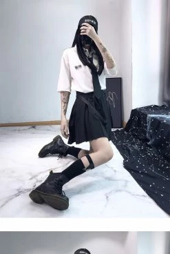 Unzzy HOT SALE Punk Dark Skirt KF81105