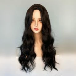 Unzzy Harajuku Black Long Curly Wig KF82322 7 Unzzy Harajuku Black Long Curly Wig KF82322