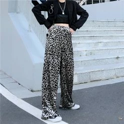 Unzzy Harajuku Leopard Pants KF9551 HOT SALE