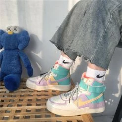 Unzzy High Top Macaron Sneakers KF81038