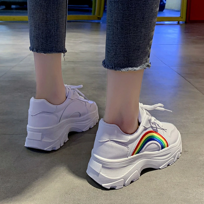 Unzzy Rainbow Sneakers KF81108 3 Unzzy Rainbow Sneakers KF81108