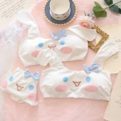Unzzy Cute White Bra Set KF82532 HOT SALE
