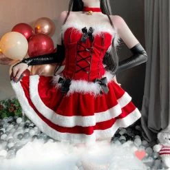 Unzzy HOT SALE BUNNY GIRL COSPLAY SUIT （4-piece Set + Ribbon） KF82454