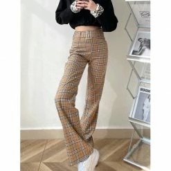 Unzzy Retro Plaid Trousers KF82128 7 Unzzy Retro Plaid Trousers KF82128