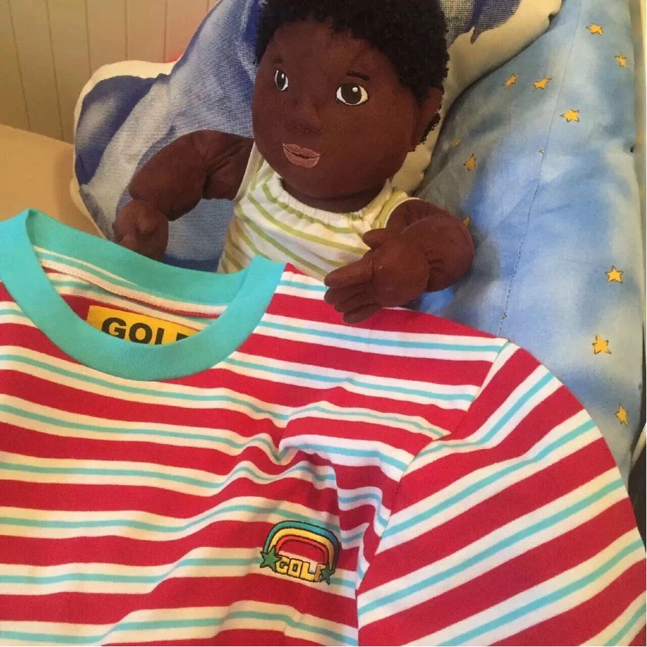 Unzzy HOT SALE Striped Rainbow Tee KF81902 1 Unzzy HOT SALE Striped Rainbow Tee KF81902