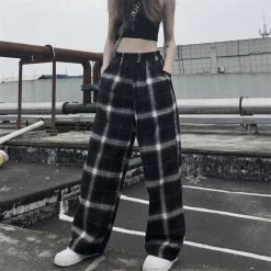 Unzzy Harajuku Retro Plaid Pants KF81047