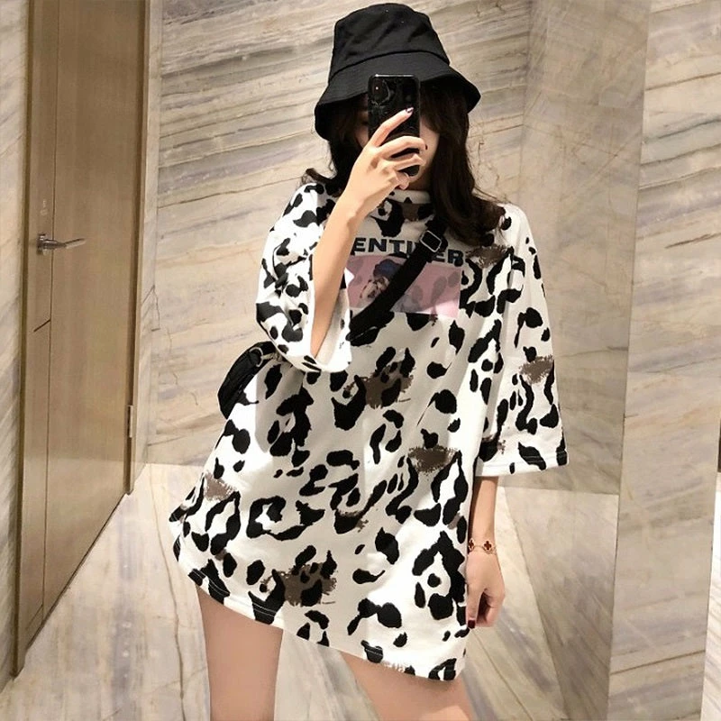 Unzzy HOT SALE Ulzzang Cow T-shirt KF81497 1 Unzzy HOT SALE Ulzzang Cow T-shirt KF81497