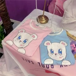 Unzzy HOT SALE Pastel Cat T-shirt KF9176