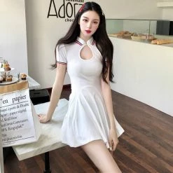 Unzzy Chic White Dress KF81469 7 Unzzy Chic White Dress KF81469