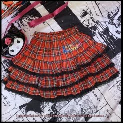 Unzzy HOT SALE Harajuku Red Plaid Skirt KF81885 13 Unzzy HOT SALE Harajuku Red Plaid Skirt KF81885