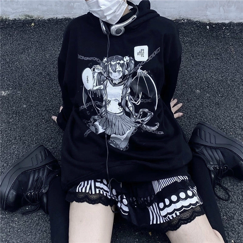 Unzzy Ulzzang Anime Sweatshirt KF81931 4 Unzzy Ulzzang Anime Sweatshirt KF81931