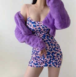 Unzzy Purple Jacket + Suspender Skirt KF9582