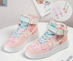 Unzzy ULZZANG Cute High Heel Sneakers KF82280 19 Unzzy ULZZANG Cute High Heel Sneakers KF82280