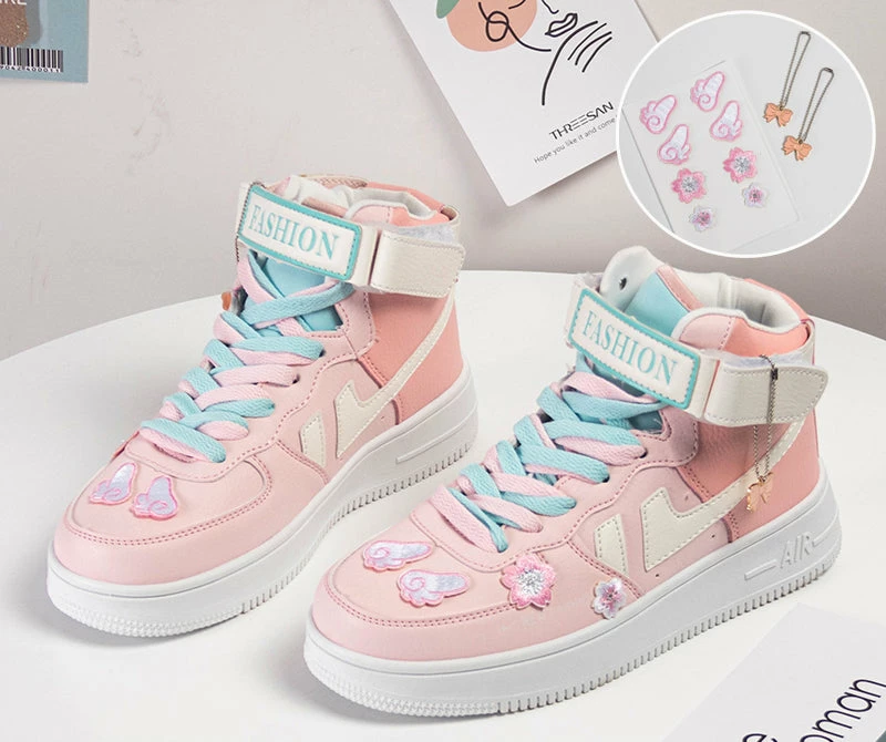 Unzzy ULZZANG Cute High Heel Sneakers KF82280 9 Unzzy ULZZANG Cute High Heel Sneakers KF82280