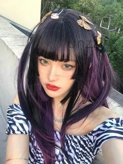 Unzzy Black Purple Gradient Wig KF50027 HOT SALE