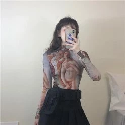 Unzzy Chic Oil Painting T-shirt KF90804 HOT SALE