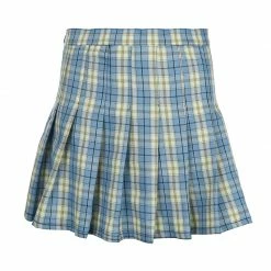 Unzzy Ulzzang Plaid Pleated Skirt KF81326 9 Unzzy Ulzzang Plaid Pleated Skirt KF81326