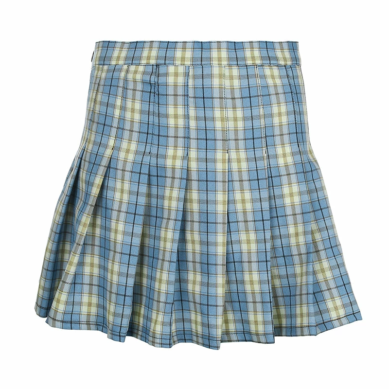 Unzzy Ulzzang Plaid Pleated Skirt KF81326 5 Unzzy Ulzzang Plaid Pleated Skirt KF81326