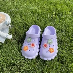 Unzzy HOT SALE Cute Little Flower Hole Shoes KF82171