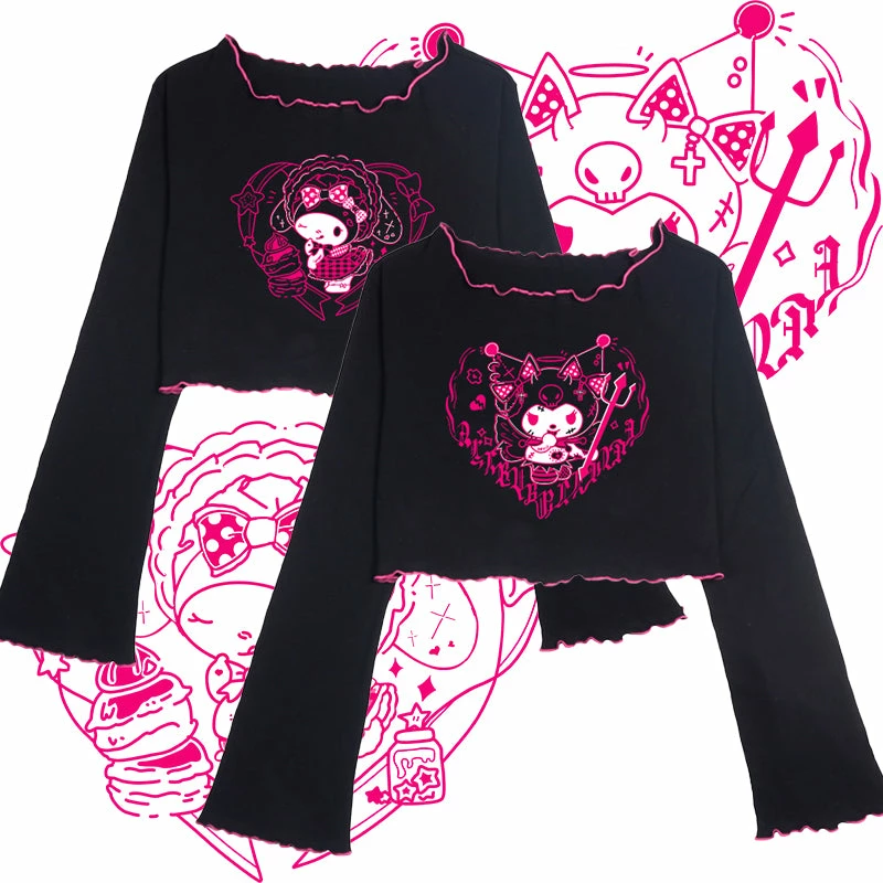Unzzy Black Kuromi T-shirt KF81991 HOT SALE 2 Unzzy Black Kuromi T-shirt KF81991 HOT SALE