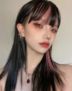 Unzzy Black Pink Wig KF81663