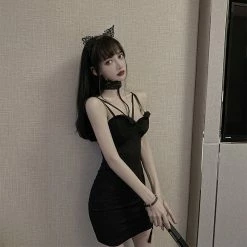 Unzzy HOT SALE Lace Suspender Skirt KF30236