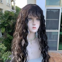 Unzzy Pick Dyed White Wool Roll Wig Kf82505