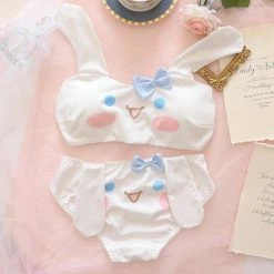 Unzzy Cute White Bra Set KF82532 HOT SALE