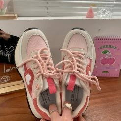 Unzzy HOT SALE Strawberry Pink Sneakers KF82705 7 Unzzy HOT SALE Strawberry Pink Sneakers KF82705