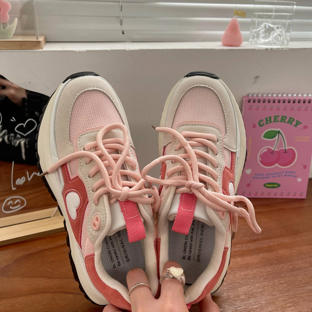 Unzzy HOT SALE Strawberry Pink Sneakers KF82705 3 Unzzy HOT SALE Strawberry Pink Sneakers KF82705