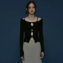 Unzzy Solid Color Round Neck Long Sleeve T-shirt KF9143 HOT SALE 8 Unzzy Solid Color Round Neck Long Sleeve T-shirt KF9143 HOT SALE