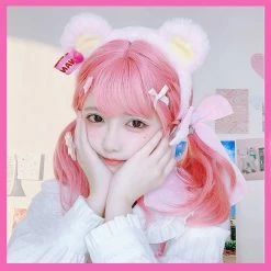 Unzzy Harajuku Pink Wig KF7606 HOT SALE