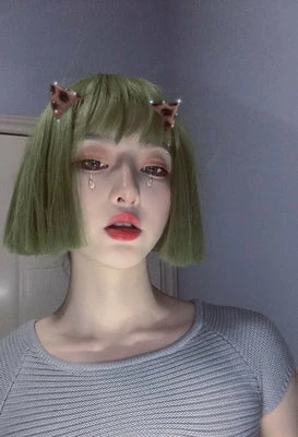 Unzzy HOT SALE Green Harajuku Wigs KF8402 6 Unzzy HOT SALE Green Harajuku Wigs KF8402
