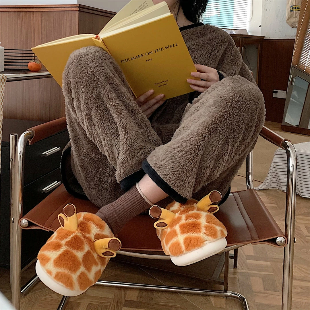 Unzzy Orange Cartoon Cotton Slippers KF82434 HOT SALE 2 Unzzy Orange Cartoon Cotton Slippers KF82434 HOT SALE