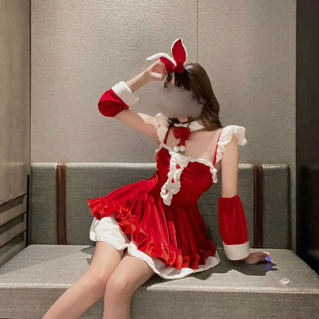 Unzzy Christmas Bow Dress (4-PIECE SET)Kf82474 2 Unzzy Christmas Bow Dress (4-PIECE SET)Kf82474