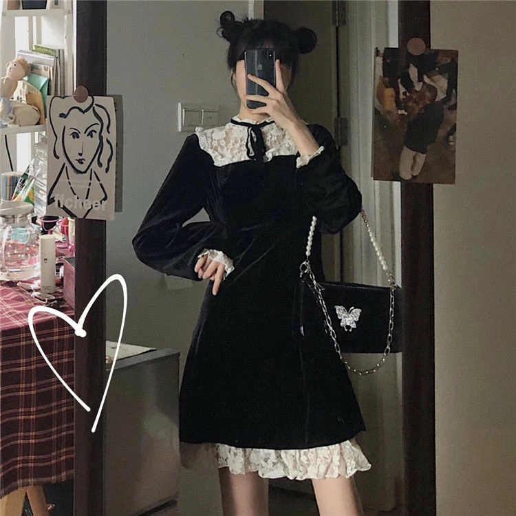 Unzzy Lace Black Dress KF81628 HOT SALE 3 Unzzy Lace Black Dress KF81628 HOT SALE