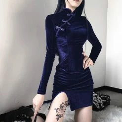 Unzzy Dark Punk Cheongsam KF81807 HOT SALE