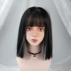 Unzzy Black Short Straight Wig KF81236