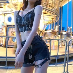 Unzzy Chic Black Shorts KF90636