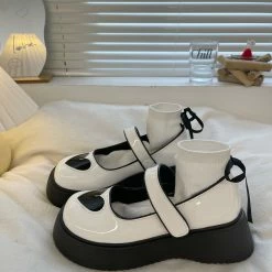 Unzzy Vintage Platform Mary Jane Shoes KF82704 HOT SALE