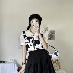 Unzzy HOT SALE Harajuku Cow Vest KF81443