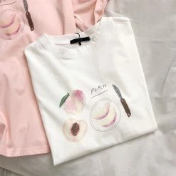 Unzzy HOT SALE Peach T-shirt KF81223