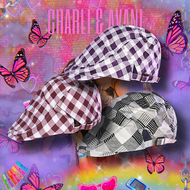 Unzzy HOT SALE Vintage Check Beret KF82209 2 Unzzy HOT SALE Vintage Check Beret KF82209