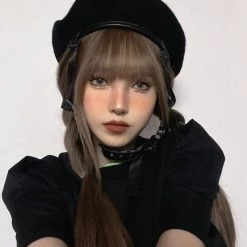 Unzzy BOROWN LOLITA LONG DDOUBLE TAIL WIG KF82217 HOT SALE
