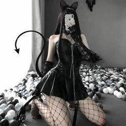 Unzzy HOT SALE SEXY BUNNY GIRL LEATHER SUIT (6 Pieces) KF81958