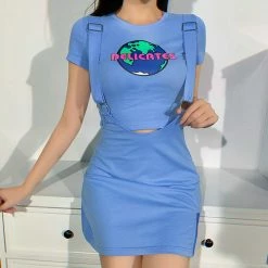 Unzzy HOT SALE Chic Blue Two-piece Suit KF81905 7 Unzzy HOT SALE Chic Blue Two-piece Suit KF81905